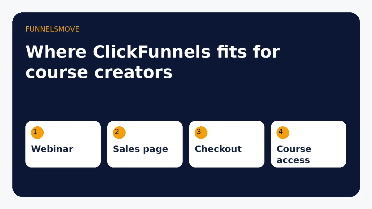 Course creator platform decision framework comparing sales funnel and learning experience priorities