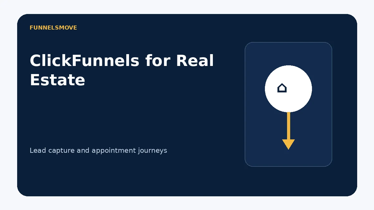 ClickFunnels for Real Estate: Funnels, Leads and Follow-Up editorial illustration