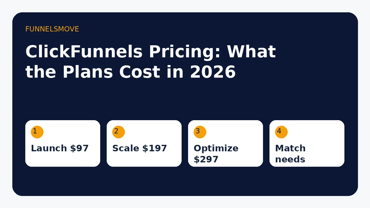 ClickFunnels pricing overview showing plan cost and total stack cost considerations
