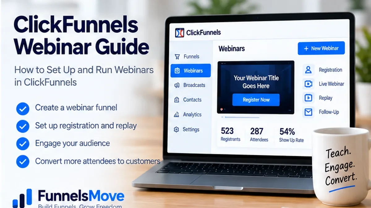 A practical webinar funnel structure visual framework