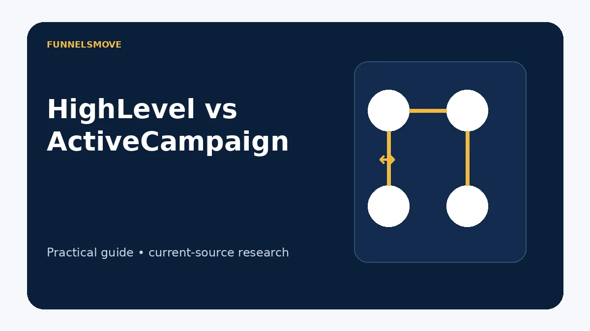 HighLevel vs ActiveCampaign: CRM and Automation Compared editorial illustration