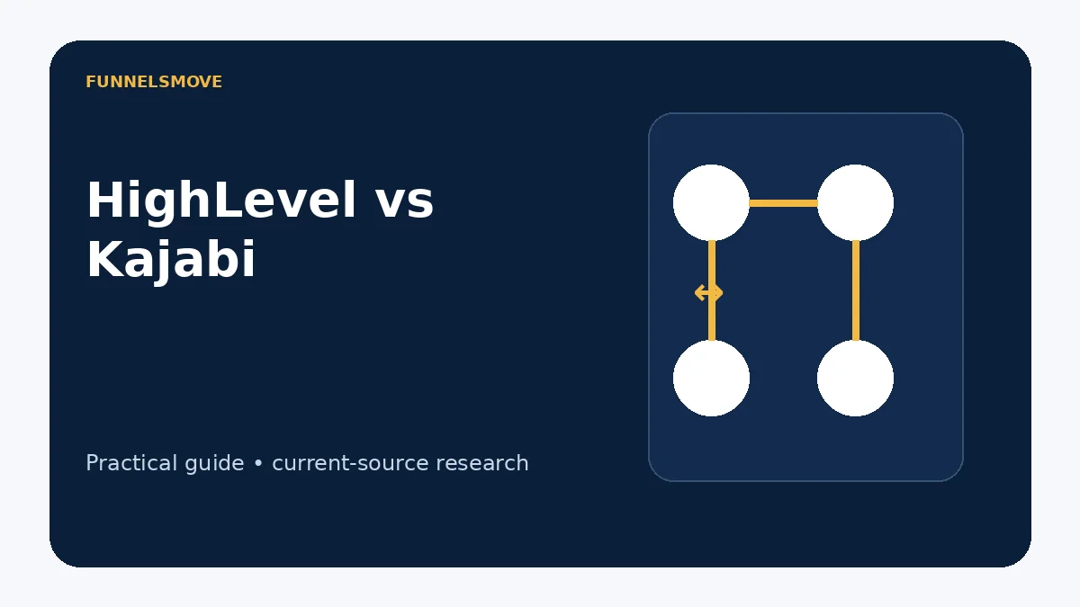 HighLevel vs Kajabi: CRM, Funnels and Courses Compared editorial illustration