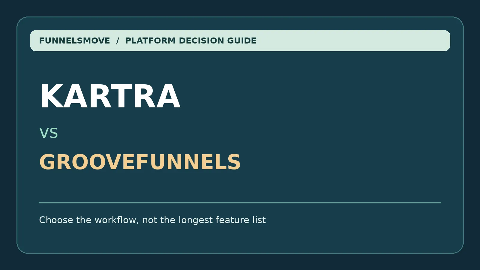 Editorial graphic comparing Kartra and GrooveFunnels