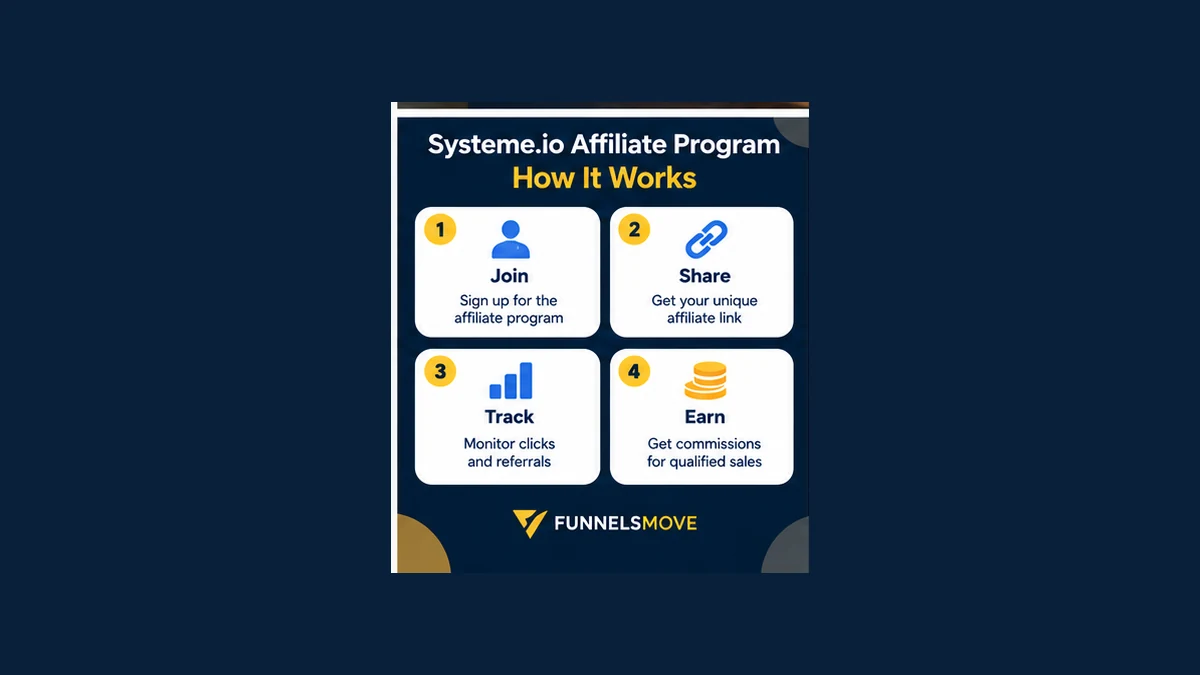 How Systeme.io affiliate tracking works decision-support infographic