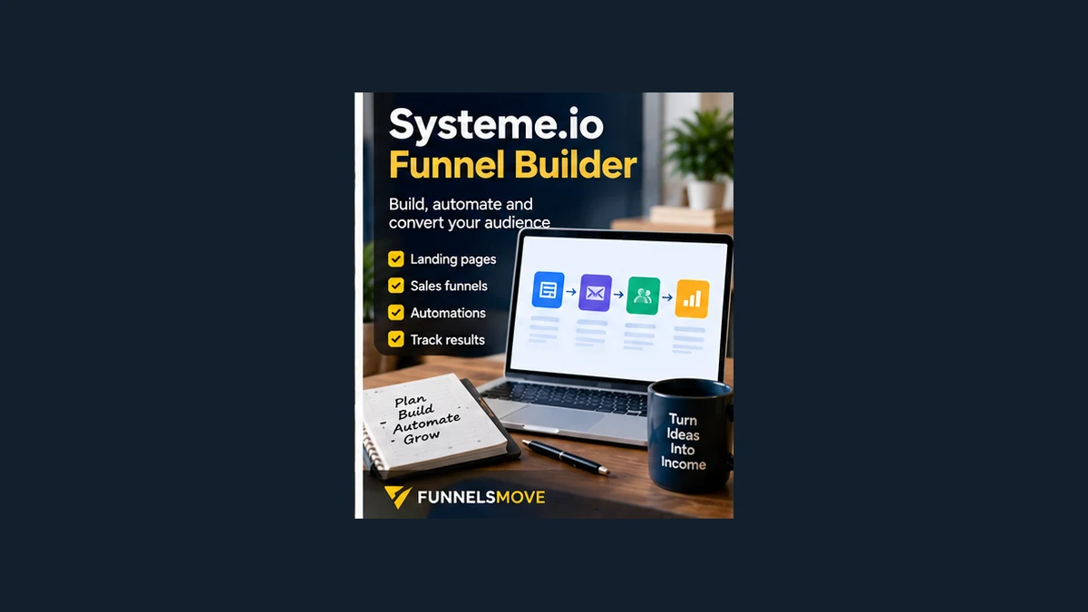 Systeme.io Funnel Builder: How It Works editorial illustration